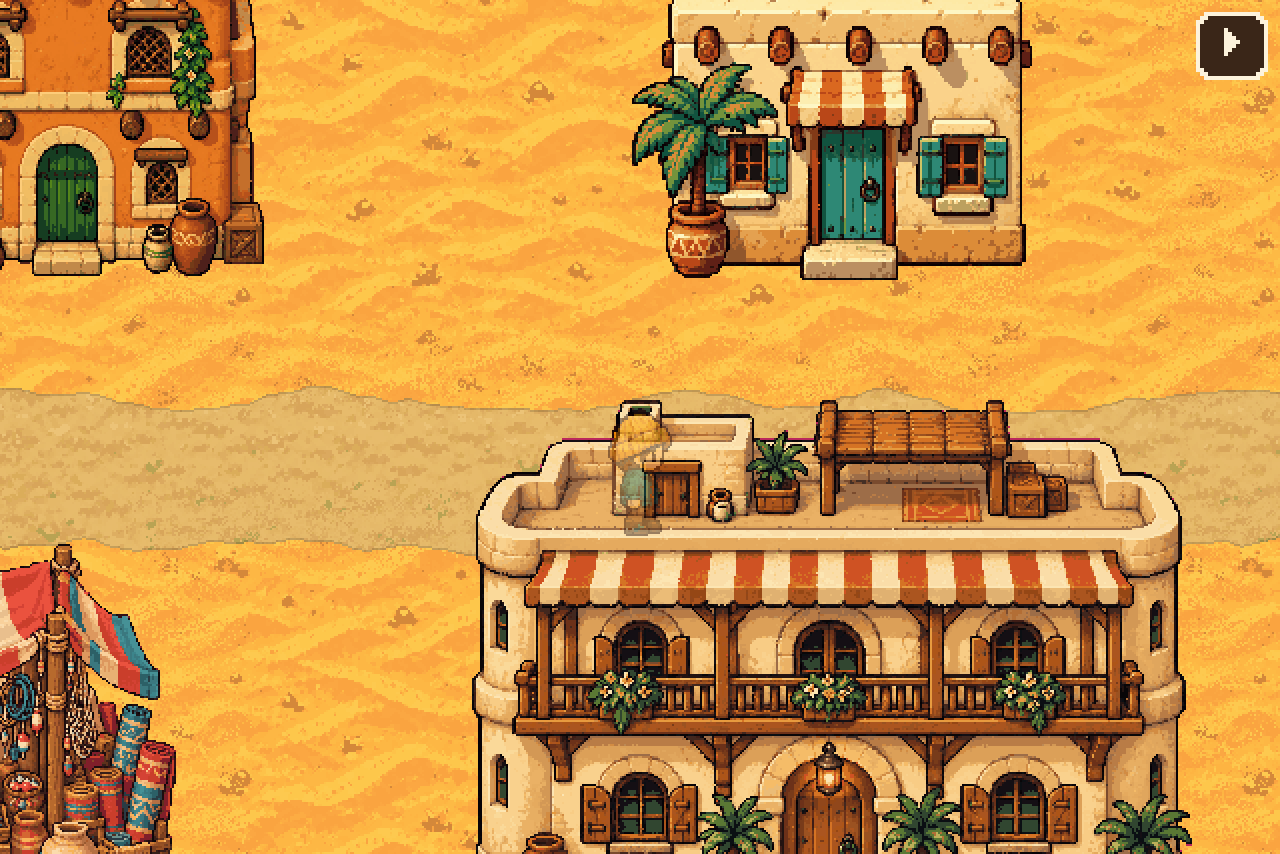 Palmwell, a desert oasis town.